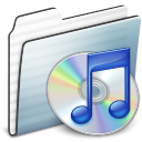 iTunes Folder Graphite Stripe Icon 128x128 png